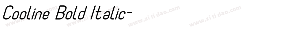 Cooline Bold Italic字体转换